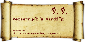Vecsernyés Virág névjegykártya